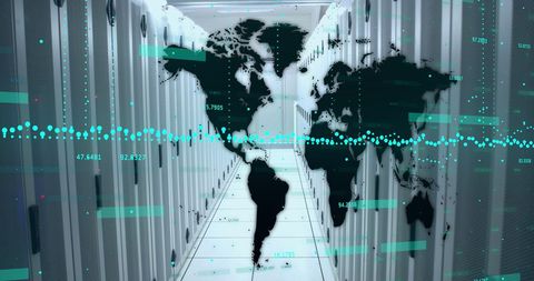 Global Data Processing Concept Over Computer Servers - Download Free Stock Images Pikwizard.com