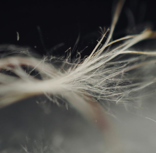 Image of close up of white wisp on black background - Download Free Stock Photos Pikwizard.com