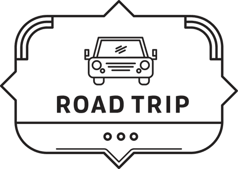 transparent badge design with car illustration and road trip text - Download Free Stock Videos Pikwizard.com