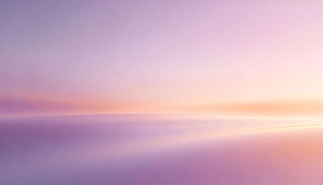 Minimal Pastel Seascape With Luminous Horizon and Soft Mirror Reflection at Sunrise