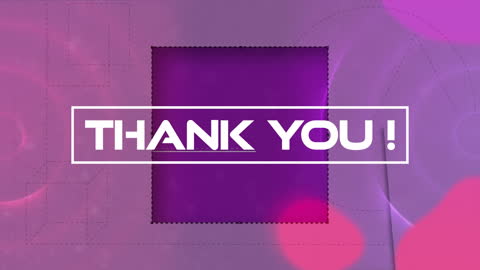 Vibrant Thank You Banner with Abstract Geometric Background