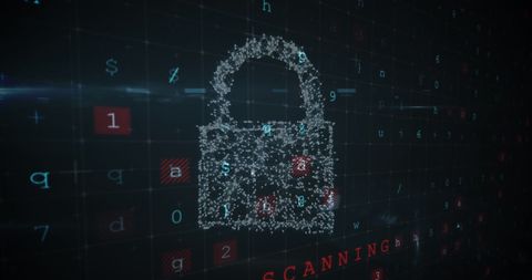 Digital Lock Icon with Particles Symbolizing Cybersecurity - Download Free Stock Images Pikwizard.com