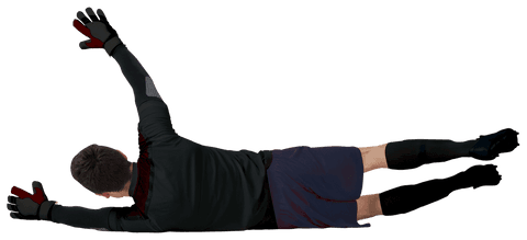 caucasian goalkeeper diving on transparent background - Download Free Stock Videos Pikwizard.com