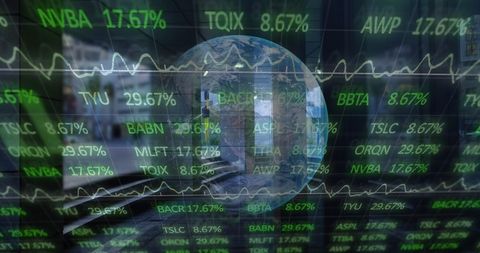 Global Stock Market Interface with Digital Processing - Download Free Stock Images Pikwizard.com