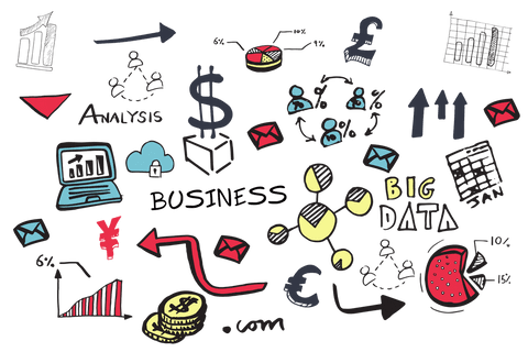 Digital Business Icons and Elements on Transparent Background - Download Free Stock Videos Pikwizard.com