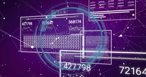 Futuristic Digital Analytics Dashboard Interface