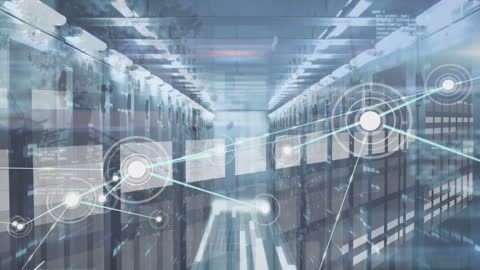 Digital Data Networking with Futuristic Server Room