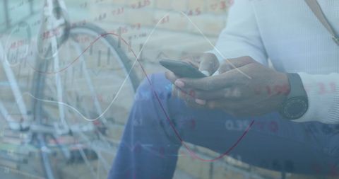 business professional with digital financial analysis overlay - Download Free Stock Images Pikwizard.com
