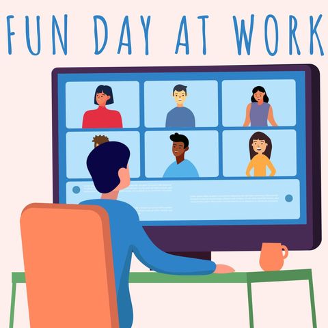 Virtual Team Bonding Webinar for Remote Work Enthusiasm - Download Free Stock Templates Pikwizard.com