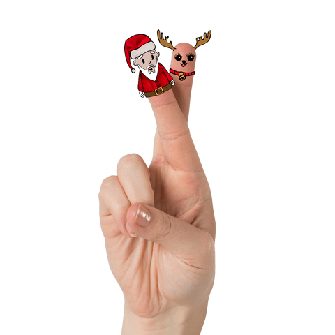 festive finger puppets on hand with transparent background - Download Free Stock Videos Pikwizard.com