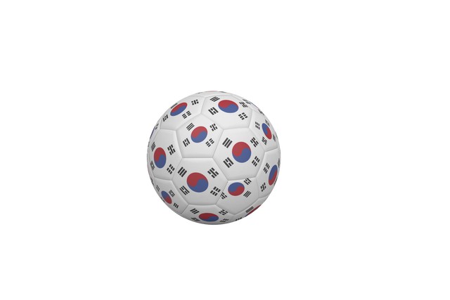 Creative Soccer Ball with South Korean Flag on Transparent Background - Download Free Stock Videos Pikwizard.com