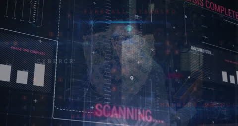 Futuristic Digital Interface with Data Analytics and Cyber Security