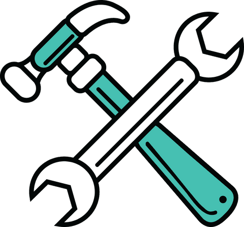 transparent tools illustration: hammer and spanner icon design - Download Free Stock Videos Pikwizard.com