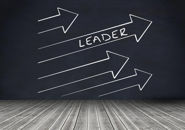 Leadership Concept with Arrows on Blackboard - Download Free Stock Photos Pikwizard.com