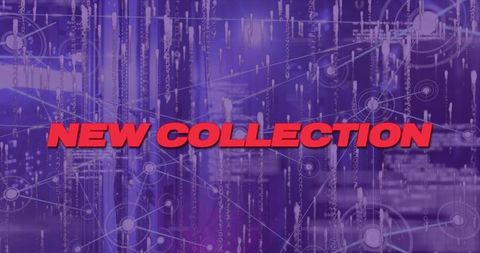 Futuristic Digital Network with New Collection Announcement - Download Free Stock Images Pikwizard.com