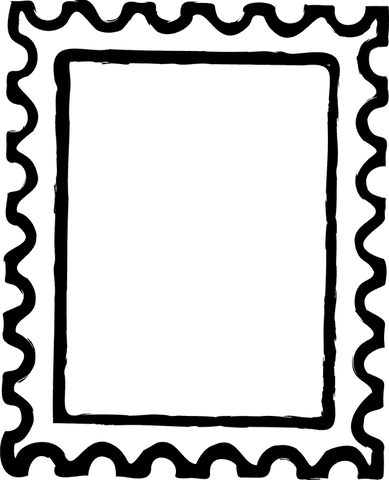 minimalist postage stamp frame on transparent background - Download Free Stock Videos Pikwizard.com