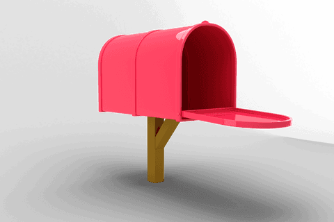 red mailbox icon on transparent background with open door - Download Free Stock Videos Pikwizard.com