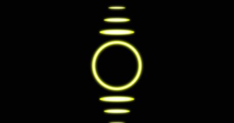 Abstract Glowing Yellow Shapes in Dark Conceptual Background