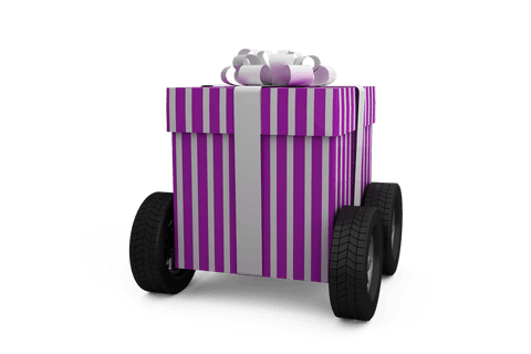Transparent Gift Box on Wheels Future Delivery Concept - Download Free Stock Videos Pikwizard.com