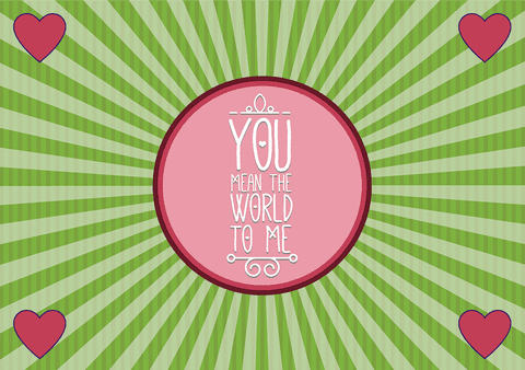 romantic quote with hearts featuring transparent green background - Download Free Stock Videos Pikwizard.com