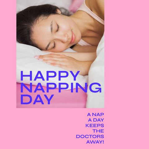 Celebrating National Napping Day with Peaceful Sleep - Download Free Stock Templates Pikwizard.com