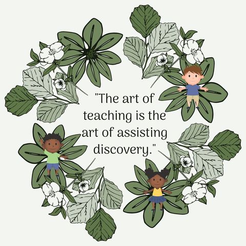 educational poster with children and botanical theme promoting learning - Download Free Stock Templates Pikwizard.com