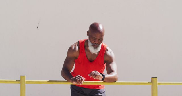 Senior African American Man Exercising Outdoors - Download Free Stock Images Pikwizard.com