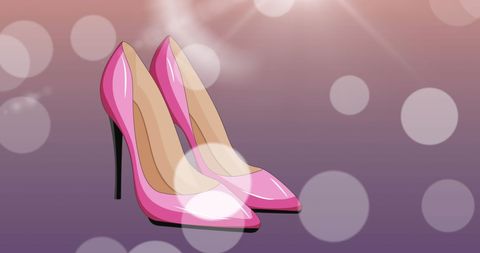 Pink High Heels Against Soft Sparkle Background - Download Free Stock Images Pikwizard.com