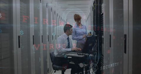 Business Professionals in Network Security Room Reviewing Data - Download Free Stock Images Pikwizard.com