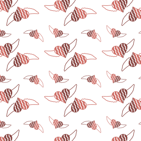 Transparent Pattern of Hearts with Wings Vector Design - Download Free Stock Videos Pikwizard.com