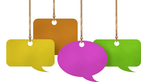 Colorful Transparent Speech Bubbles Hanging with Rope - Download Free Stock Videos Pikwizard.com