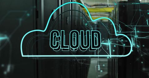 Cloud Computing Concept with Digital Interface on Servers - Download Free Stock Images Pikwizard.com