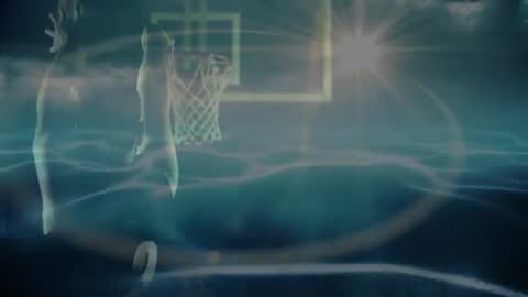 Futuristic Basketball Player Shot in Dynamic Motion