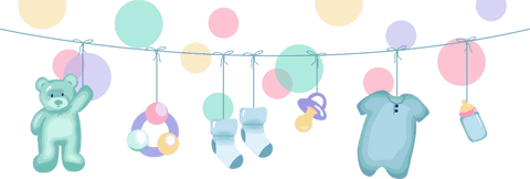 nursery items hanging line illustrations with transparent background - Download Free Stock Videos Pikwizard.com