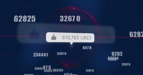 Dynamic Social Media Like Counter on Digital Interface - Download Free Stock Images Pikwizard.com