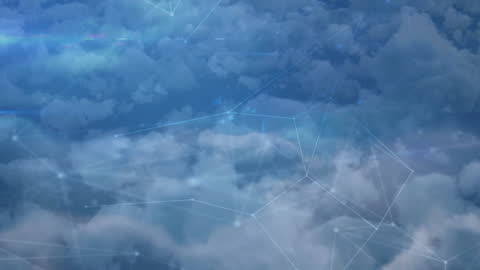 Digital Network Connections Over Cloudscape