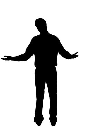transparent silhouette of man gesturing uncertainty - Download Free Stock Videos Pikwizard.com
