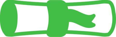 Green Scroll Clipart on Transparent Background