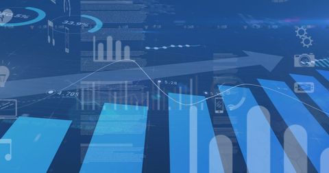 Futuristic Financial Data Analysis Overlay - Download Free Stock Images Pikwizard.com