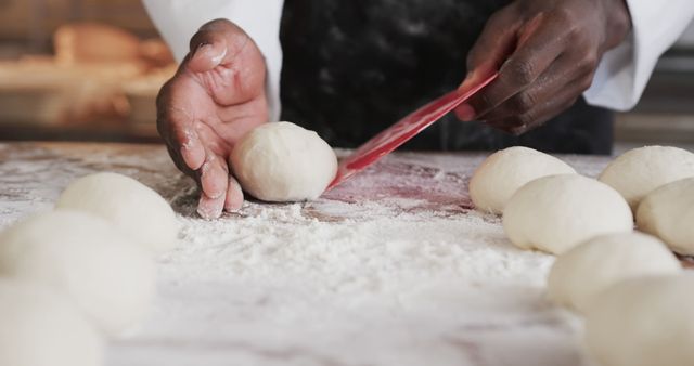 Baker Preparing Fresh Dough in Artisan Bakery - Download Free Stock Images Pikwizard.com