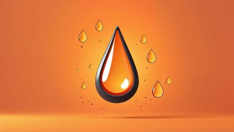 Abstract vibrant orange droplets in modern graphic design