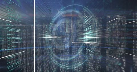 Futuristic Digital Interface with Data Processing and Scanner - Download Free Stock Images Pikwizard.com