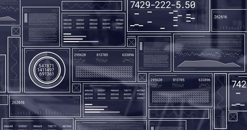 Futuristic Digital Interface with Data Processing and Diagrams - Download Free Stock Images Pikwizard.com