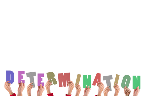 Hands Holding Letters of Determination on Transparent Backdrop - Download Free Stock Videos Pikwizard.com