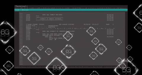 SQL Commands with Futuristic 5G 6G Network Visualization - Download Free Stock Images Pikwizard.com