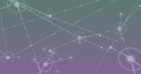 Abstract Global Network Connections on Gradient Background