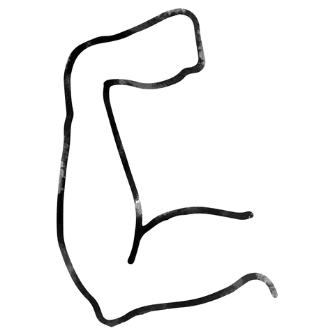 Strong hand flexing arm muscles transparent vector