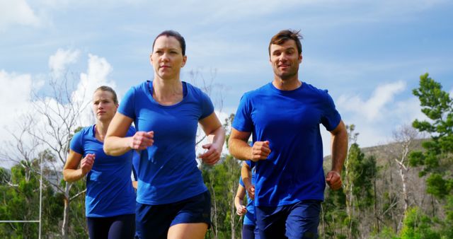 Group of Friends Running Together in Outdoor Park on Sunny Day - Download Free Stock Images Pikwizard.com