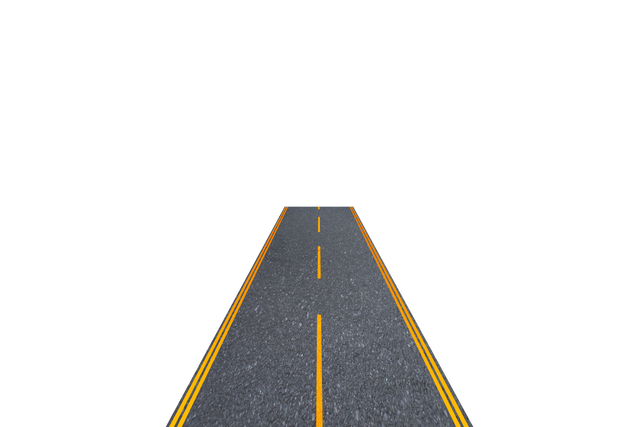 Transparent Black Road with Yellow Lines Illustration - Download Free Stock Videos Pikwizard.com