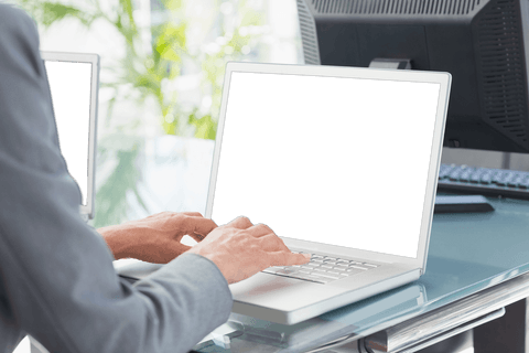 Transparent Laptop Screen in Office Environment - Download Free Stock Videos Pikwizard.com